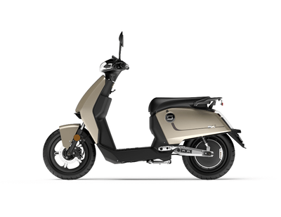 SUPER SOCO CUX Silver Electric Motorcycle - Side View