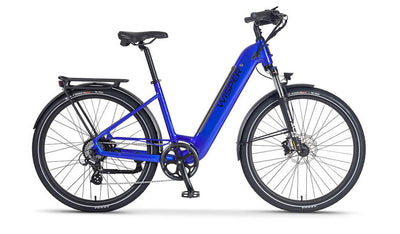 Wayfarer H7 (hub drive step through) Blue Side View