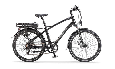 WISPER 905 CROSSBAR ELECTRIC BIKE - Black Side View